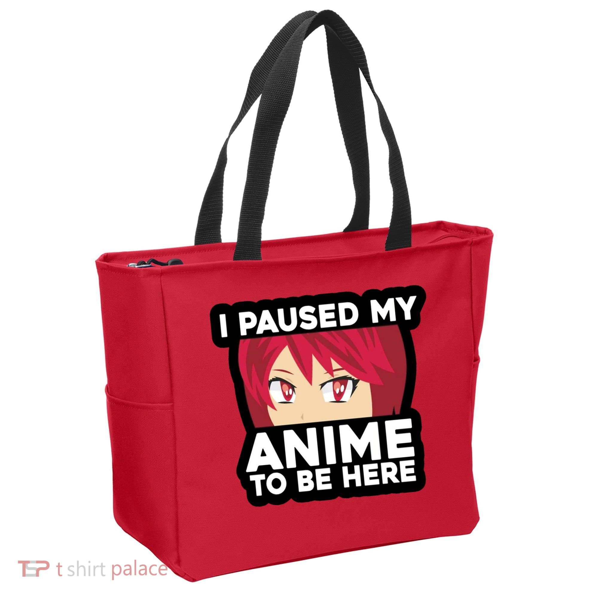 I Paused My Game To Be Here Funny Anime Tote Bag