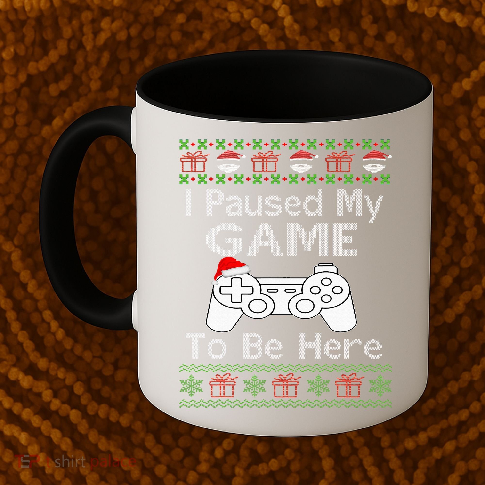 I Paused My Game To Be Here Ugly Sweater Funny Christmas  Coffee Mug