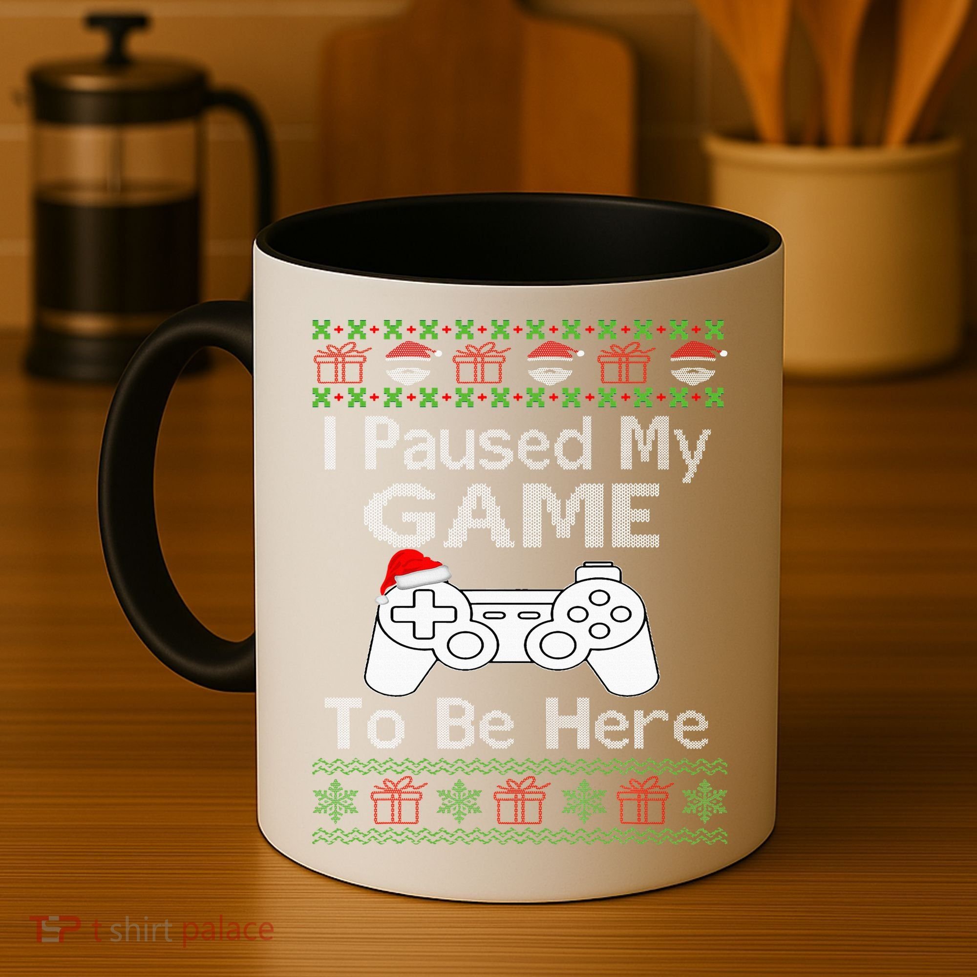 I Paused My Game To Be Here Ugly Sweater Funny Christmas  Coffee Mug