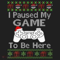 I Paused My Game To Be Here Ugly Sweater Funny Christmas  Beanie thumb 2