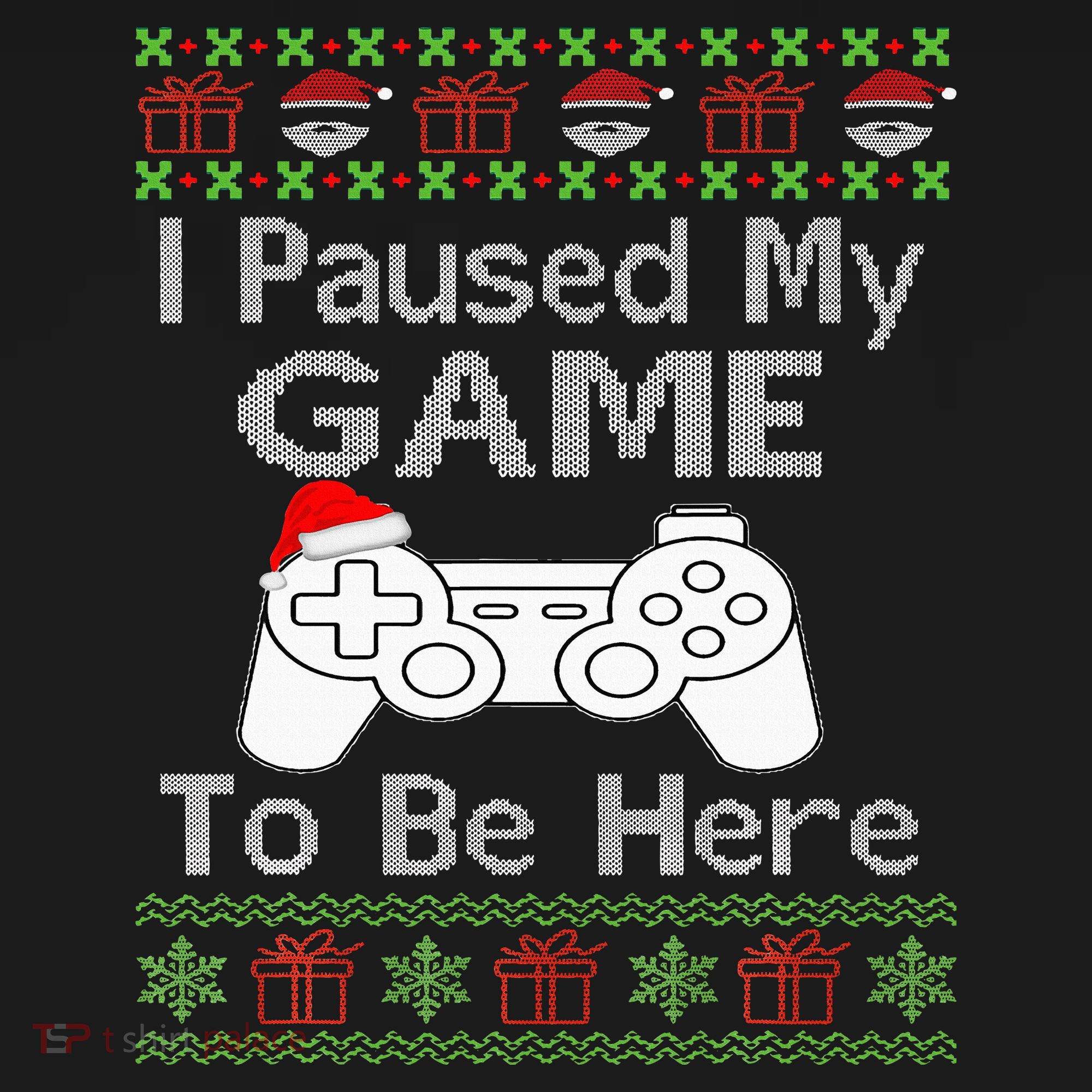 I Paused My Game To Be Here Ugly Sweater Funny Christmas  Women's Hoodie