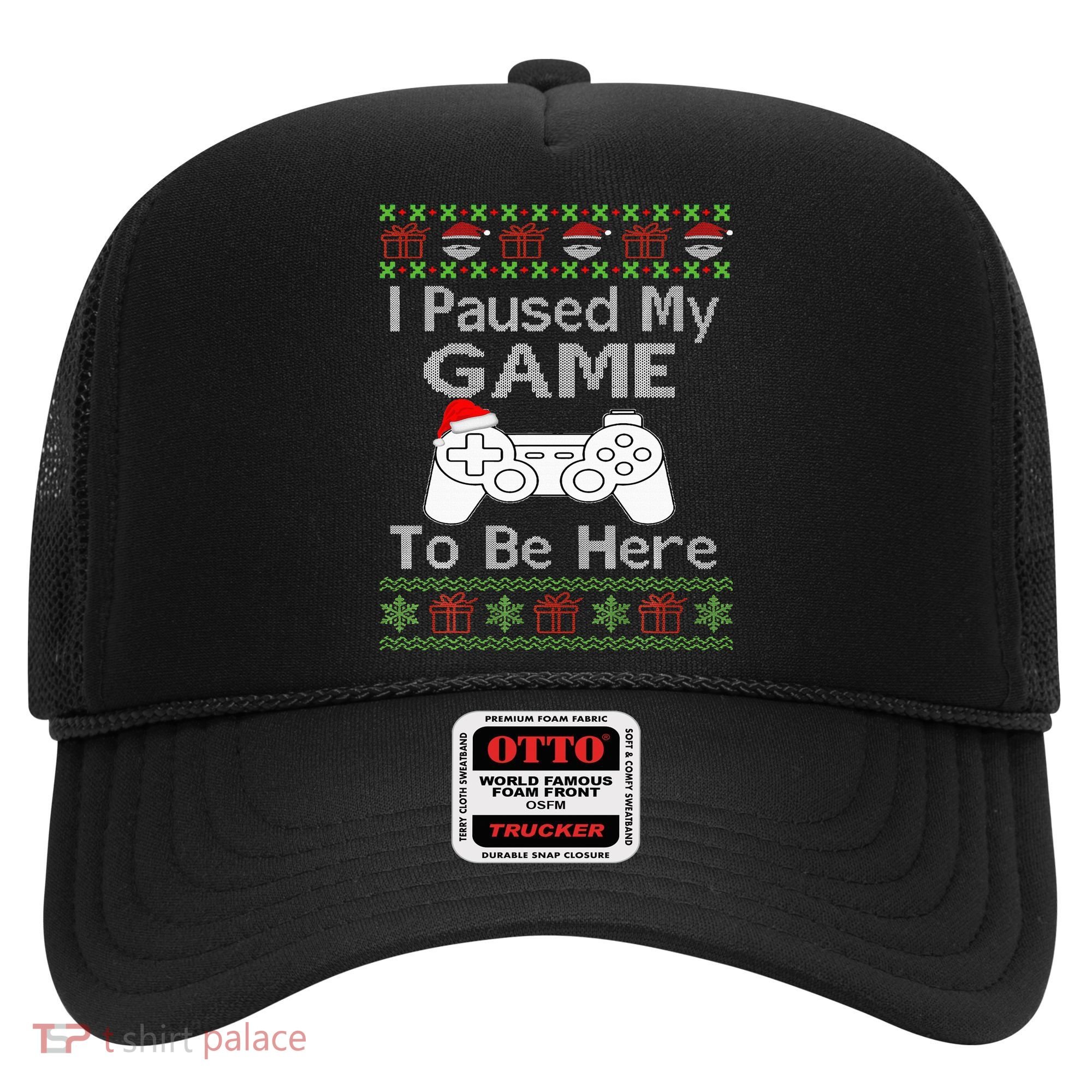 I Paused My Game To Be Here Ugly Sweater Funny Christmas  Hat