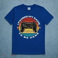 I Paused My Game To Be Here Funny Vintage Retro Video Gamer Cool Gift T-Shirt thumb 5