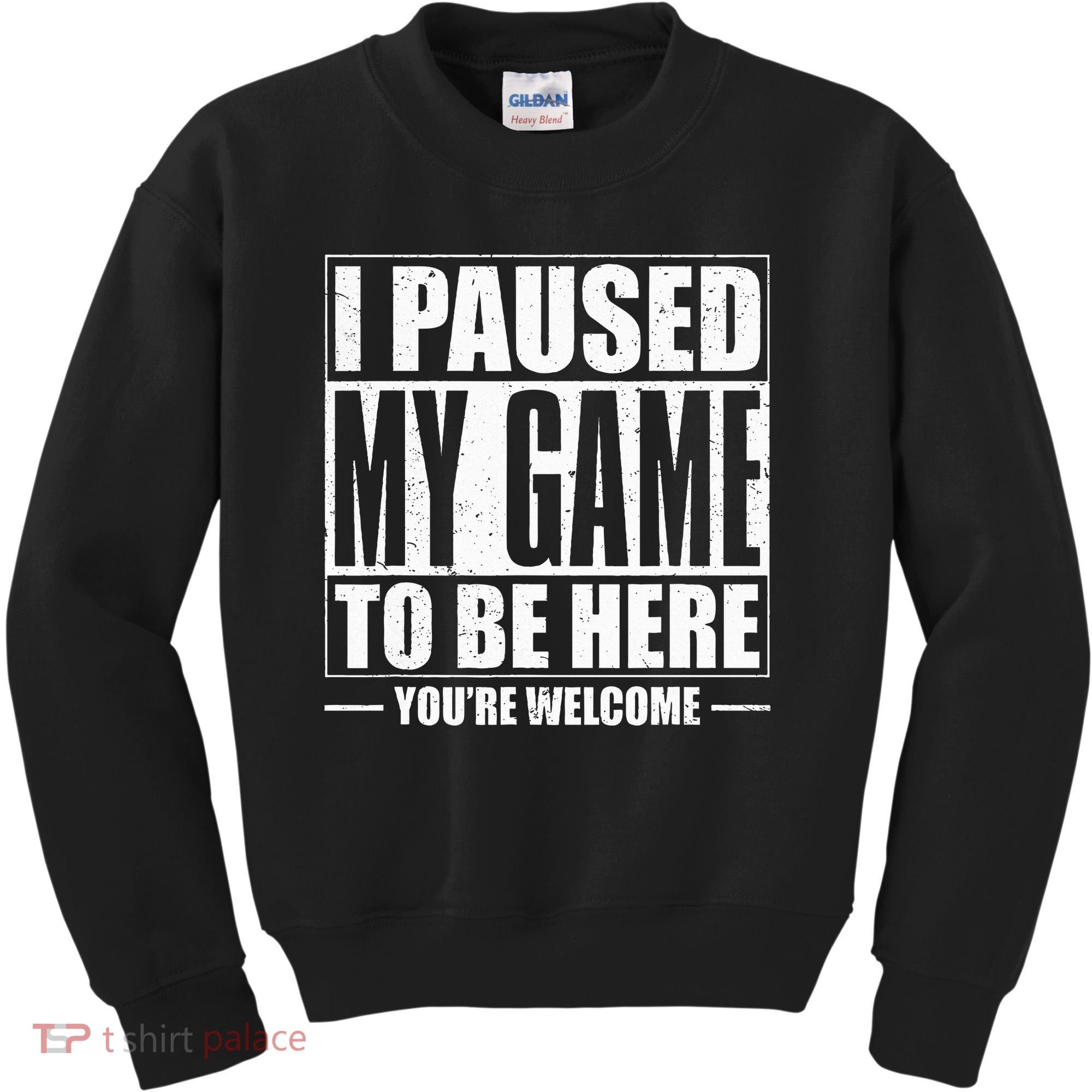 I Paused My Game to Be Here Gaming Gamer Kids Sweatshirt