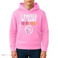 I Paused My Game To Be Here Kids Hoodie thumb 4