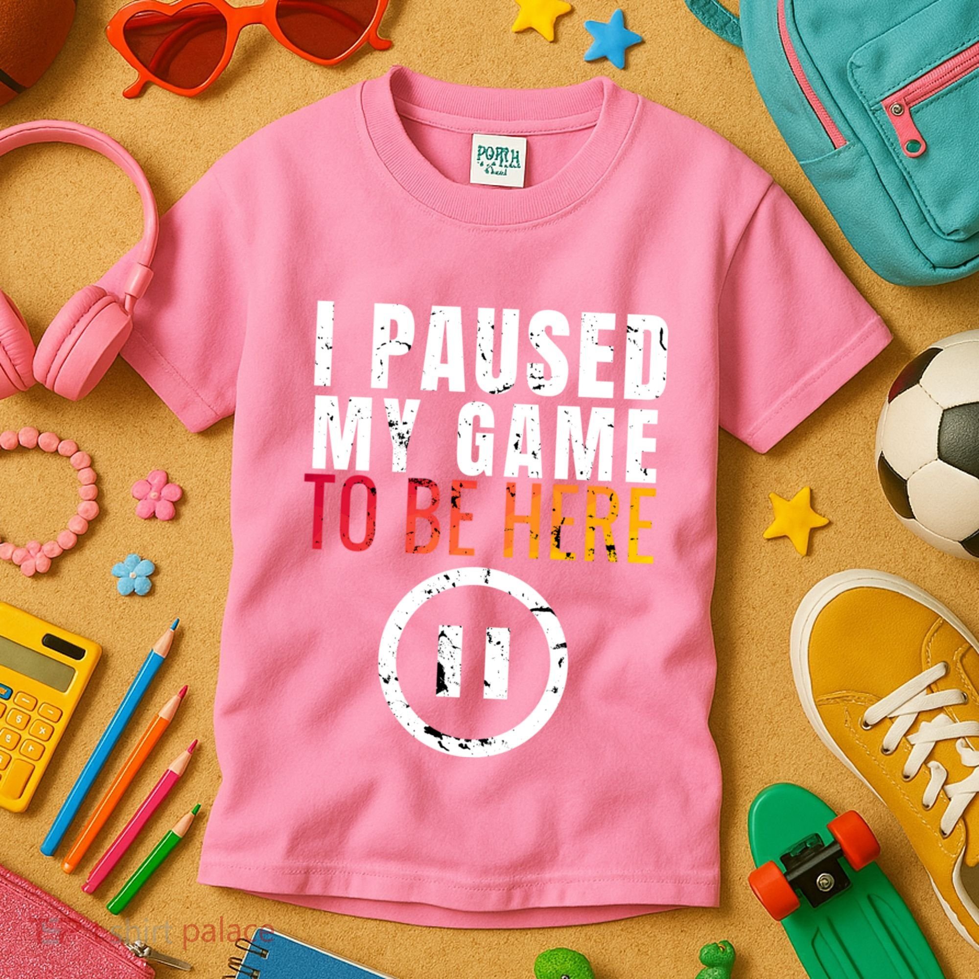 I Paused My Game To Be Here Kids T-Shirt
