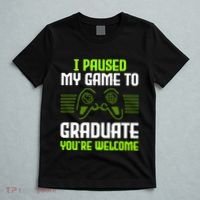 I Paused My Game To Graduate Funny Graduation Graduate Gamer T-Shirt thumb 5