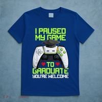 I Paused My Game To Graduate Funny Graduation Graduate Gamer T-Shirt thumb 5