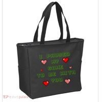 I Paused My Game To Be With You Funny Romantic Tote Bag thumb 2