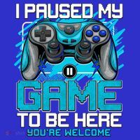 I Paused My Game To Be Here Cool Gift Funny Video Gamer Boys Gift Baby Bodysuit thumb 2