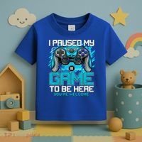 I Paused My Game To Be Here Cool Gift Funny Video Gamer Boys Gift Toddler T-Shirt thumb 3