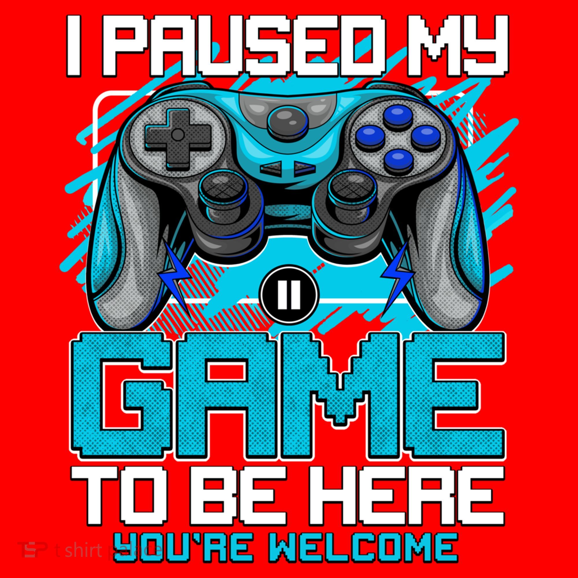 I Paused My Game To Be Here Cool Gift Funny Video Gamer Boys Gift Santa Hat