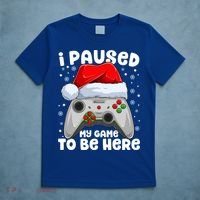 I Paused My Game Christmas Santa Video Games Xmas Gift T-Shirt thumb 5