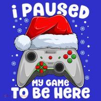 I Paused My Game Christmas Santa Video Games Xmas Gift Mousepad thumb 1