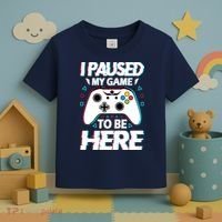 I Paused My Game To Be Here Funny Gamer Gaming Toddler T-Shirt thumb 3