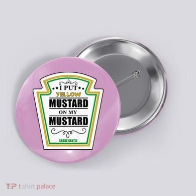 I Put Mustard On My Mustard Halloween Couple Team Button