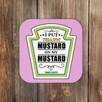 I Put Mustard On My Mustard Halloween Couple Team Coaster thumb 0