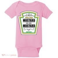 I Put Mustard On My Mustard Halloween Couple Team Baby Bodysuit thumb 0