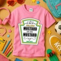 I Put Mustard On My Mustard Halloween Couple Team Kids T-Shirt thumb 3