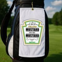 I Put Mustard On My Mustard Halloween Couple Team Golf Towel thumb 2