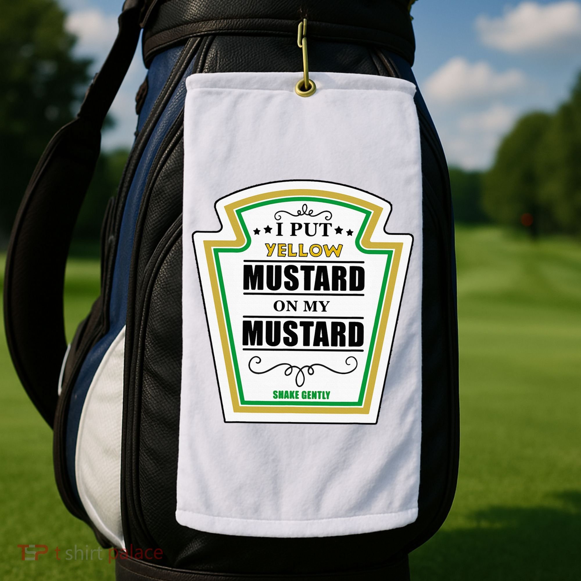 I Put Mustard On My Mustard Halloween Couple Team Golf Towel