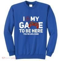 I Paused My Game To Be Here YouRe Welcome Gaming Gamer Gift Sweatshirt thumb 0