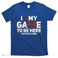 I Paused My Game To Be Here YouRe Welcome Gaming Gamer Gift T-Shirt thumb 0