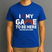 I Paused My Game To Be Here YouRe Welcome Gaming Gamer Gift T-Shirt thumb 3