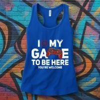 I Paused My Game To Be Here YouRe Welcome Gaming Gamer Gift Women's Tank Top thumb 3