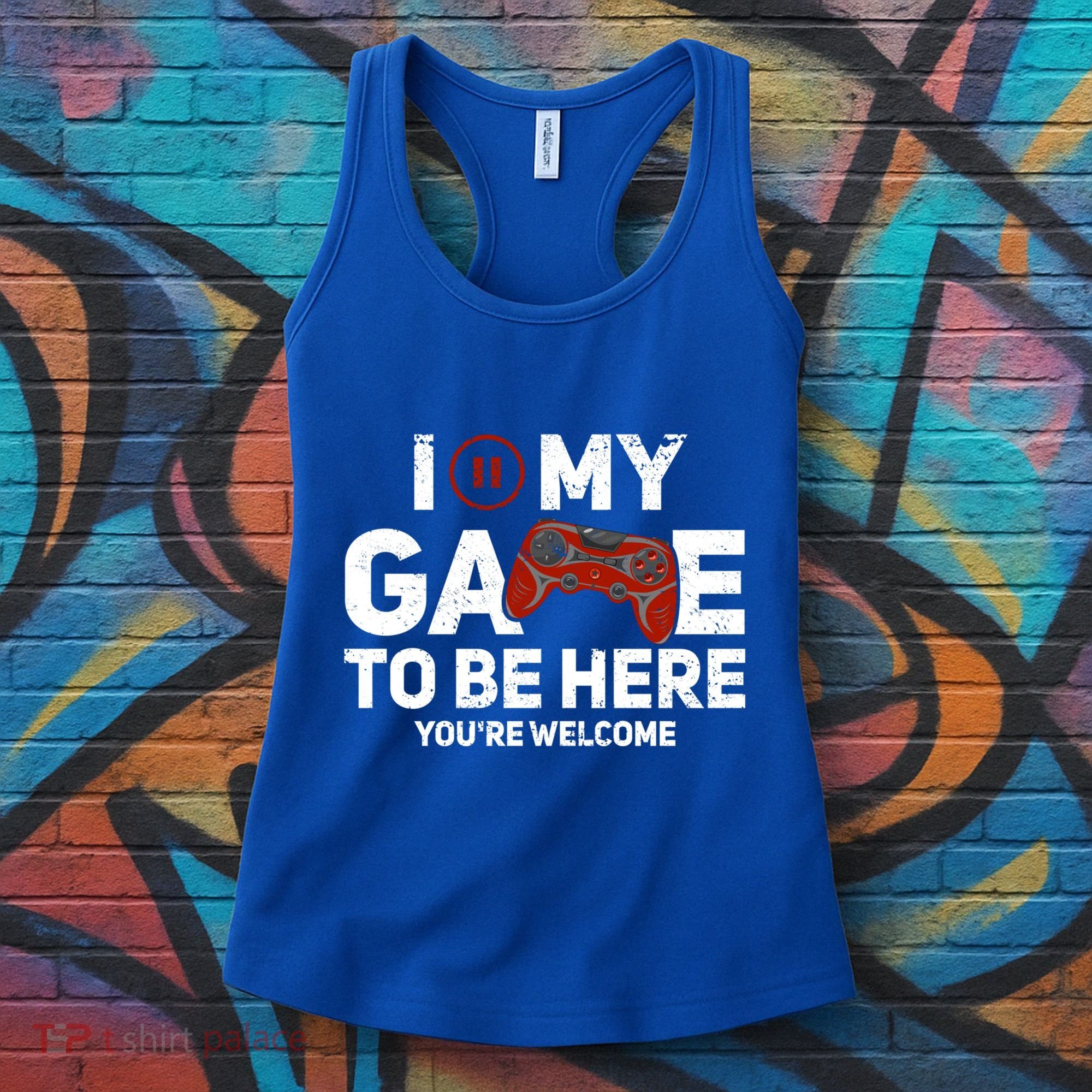 I Paused My Game To Be Here YouRe Welcome Gaming Gamer Gift Women's Tank Top