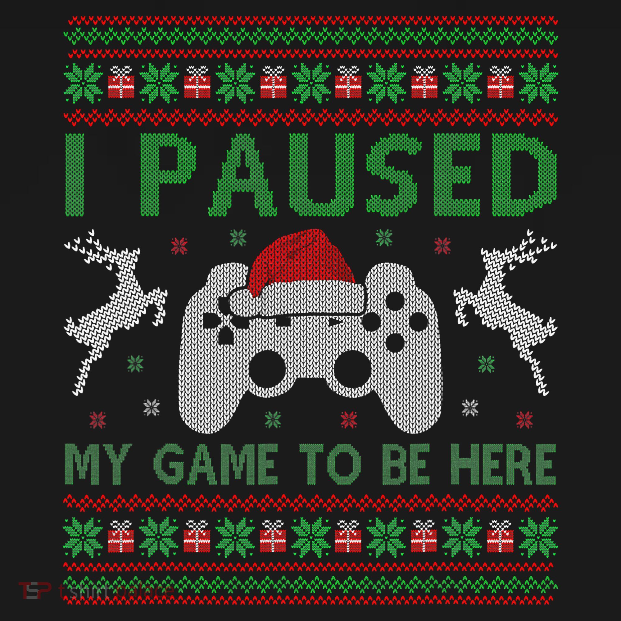 I Paused My Game To Be Here Christmas Ugly Sweater Gamer Women's Hoodie