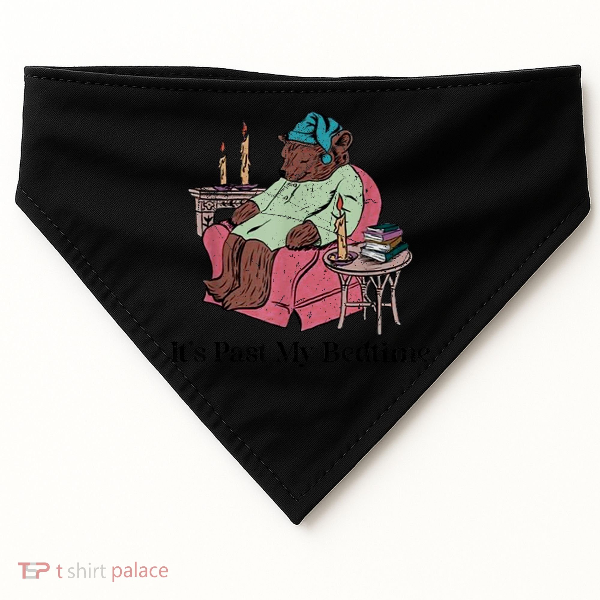 ItS Past My Bedtime Funny Bear Sleeping USA-Made Doggie Bandana