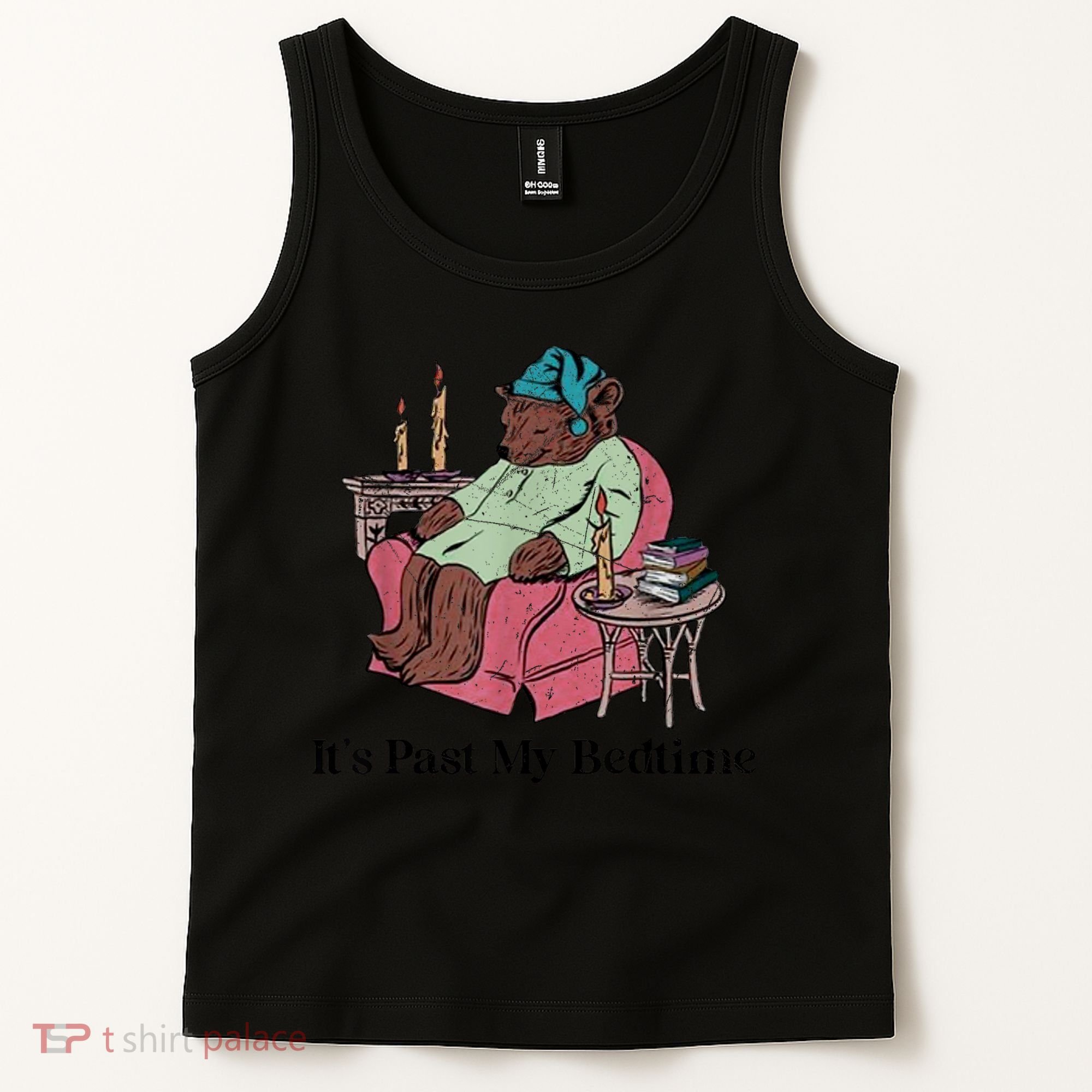 ItS Past My Bedtime Funny Bear Sleeping Tank Top