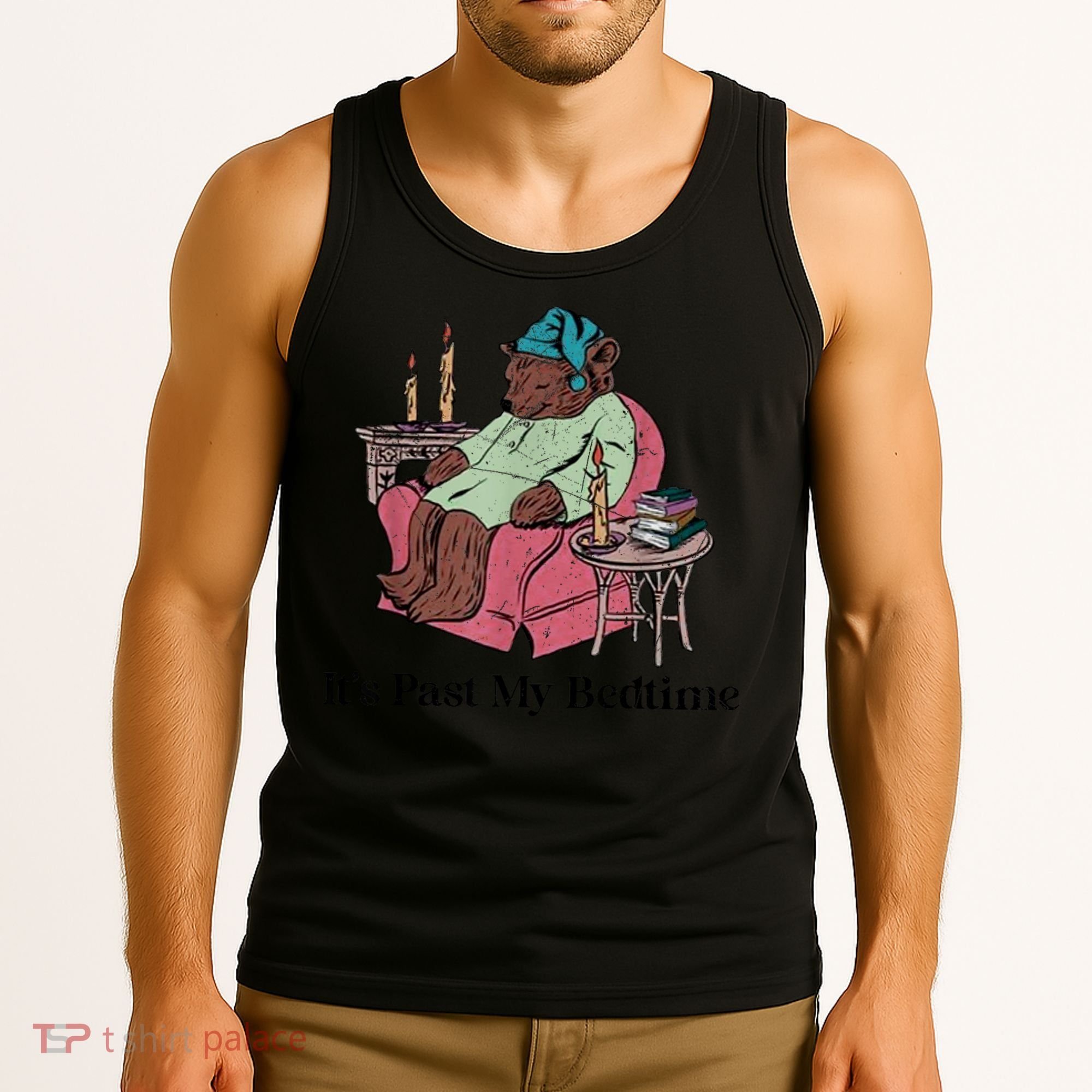 ItS Past My Bedtime Funny Bear Sleeping Tank Top