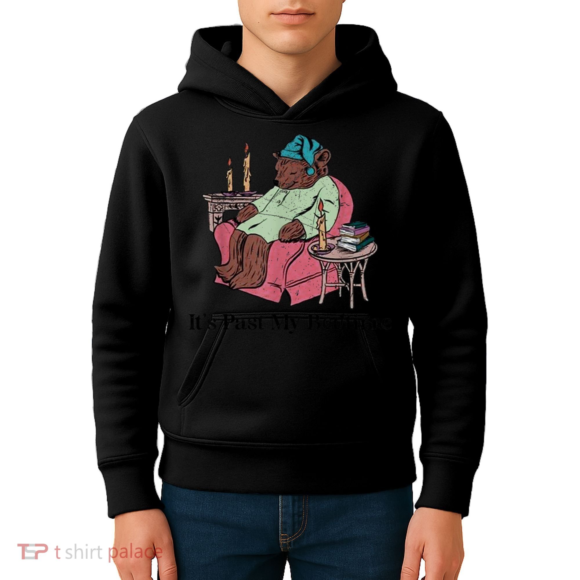 ItS Past My Bedtime Funny Bear Sleeping Kids Hoodie