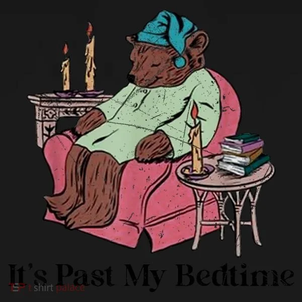 ItS Past My Bedtime Funny Bear Sleeping Kids Long Sleeve Shirt