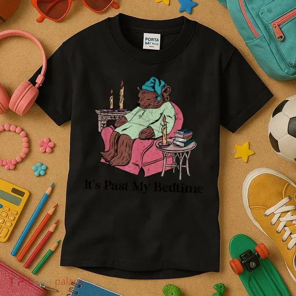 ItS Past My Bedtime Funny Bear Sleeping Kids T-Shirt