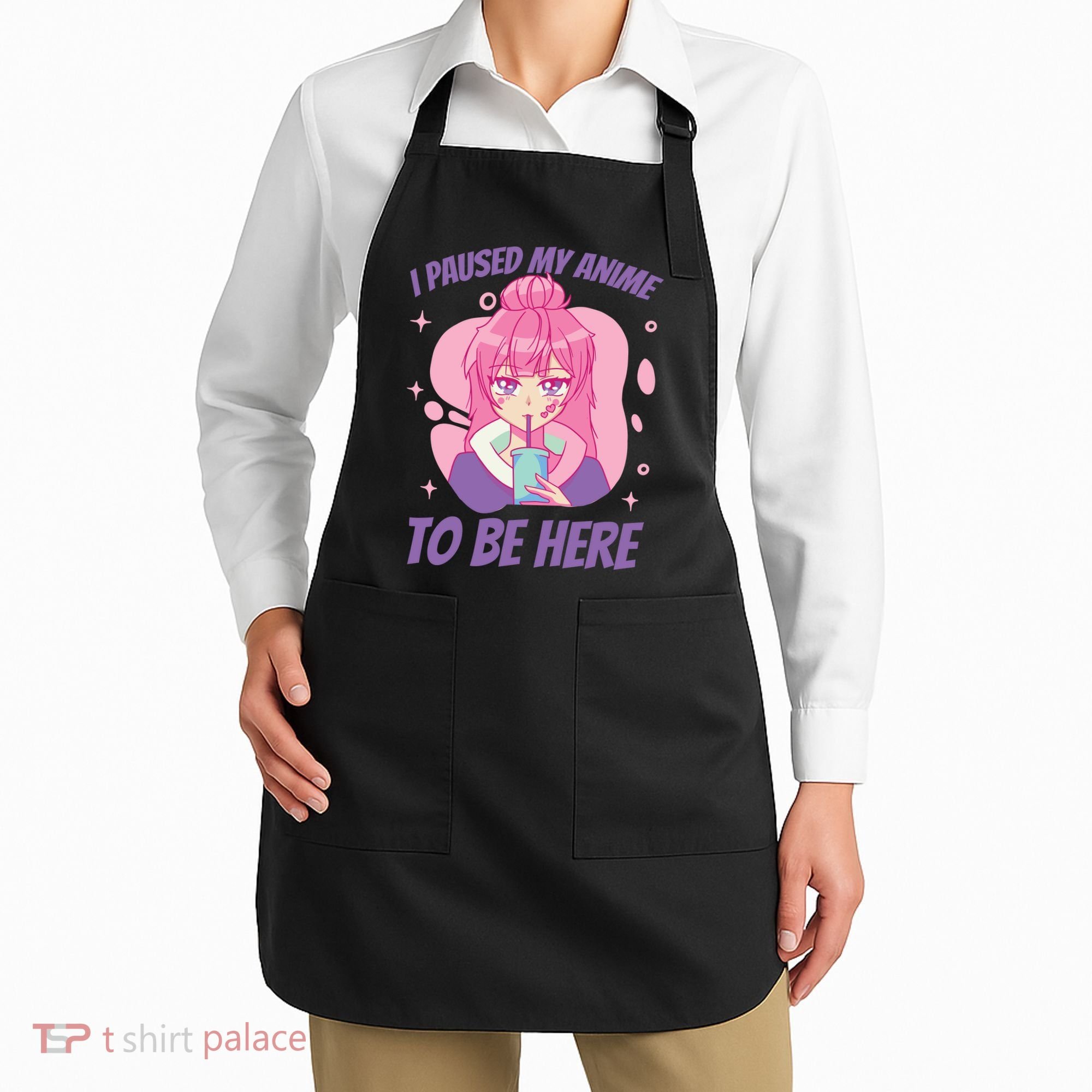I Paused My Anime To Be Here Apron