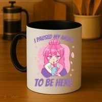 I Paused My Anime To Be Here Coffee Mug thumb 4