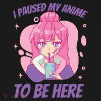 I Paused My Anime To Be Here Mousepad thumb 1