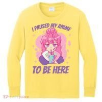 I Paused My Anime To Be Here Kids Long Sleeve Shirt thumb 0