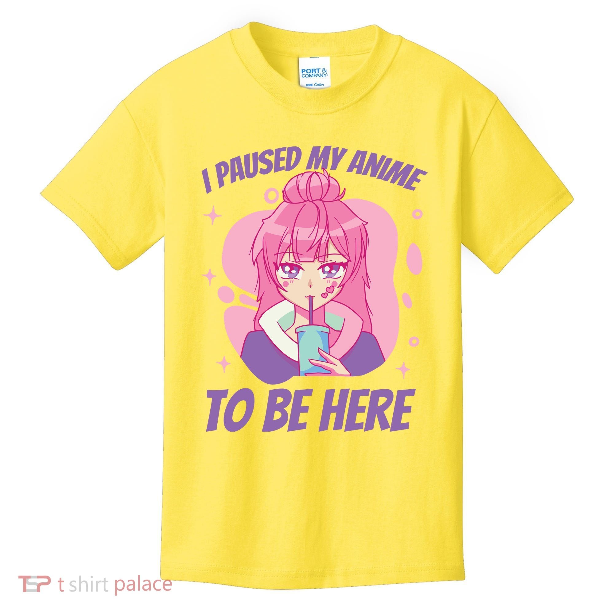 I Paused My Anime To Be Here Kids T-Shirt