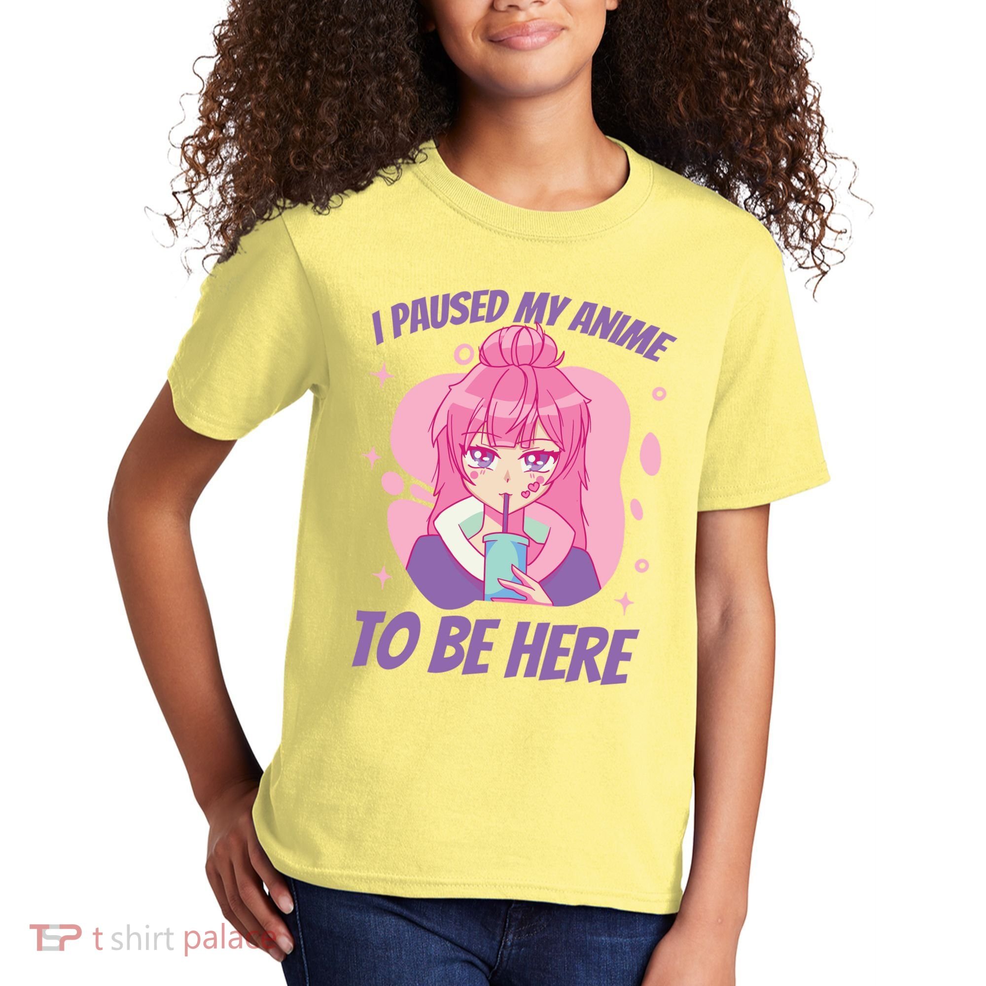 I Paused My Anime To Be Here Kids T-Shirt
