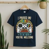 I Paused My Game To Be Here You're Welcome Retro Gamer T-Shirt thumb 2
