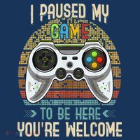I Paused My Game To Be Here You're Welcome Retro Gamer Women's Hoodie thumb 2