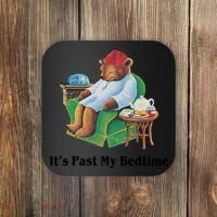 ItS Past My Bedtime Funny Bear Lover Gifts Coaster thumb 0