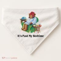ItS Past My Bedtime Funny Bear Lover Gifts USA-Made Doggie Bandana thumb 0