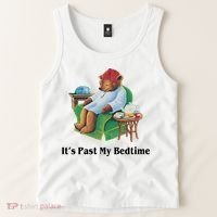 ItS Past My Bedtime Funny Bear Lover Gifts Tank Top thumb 2