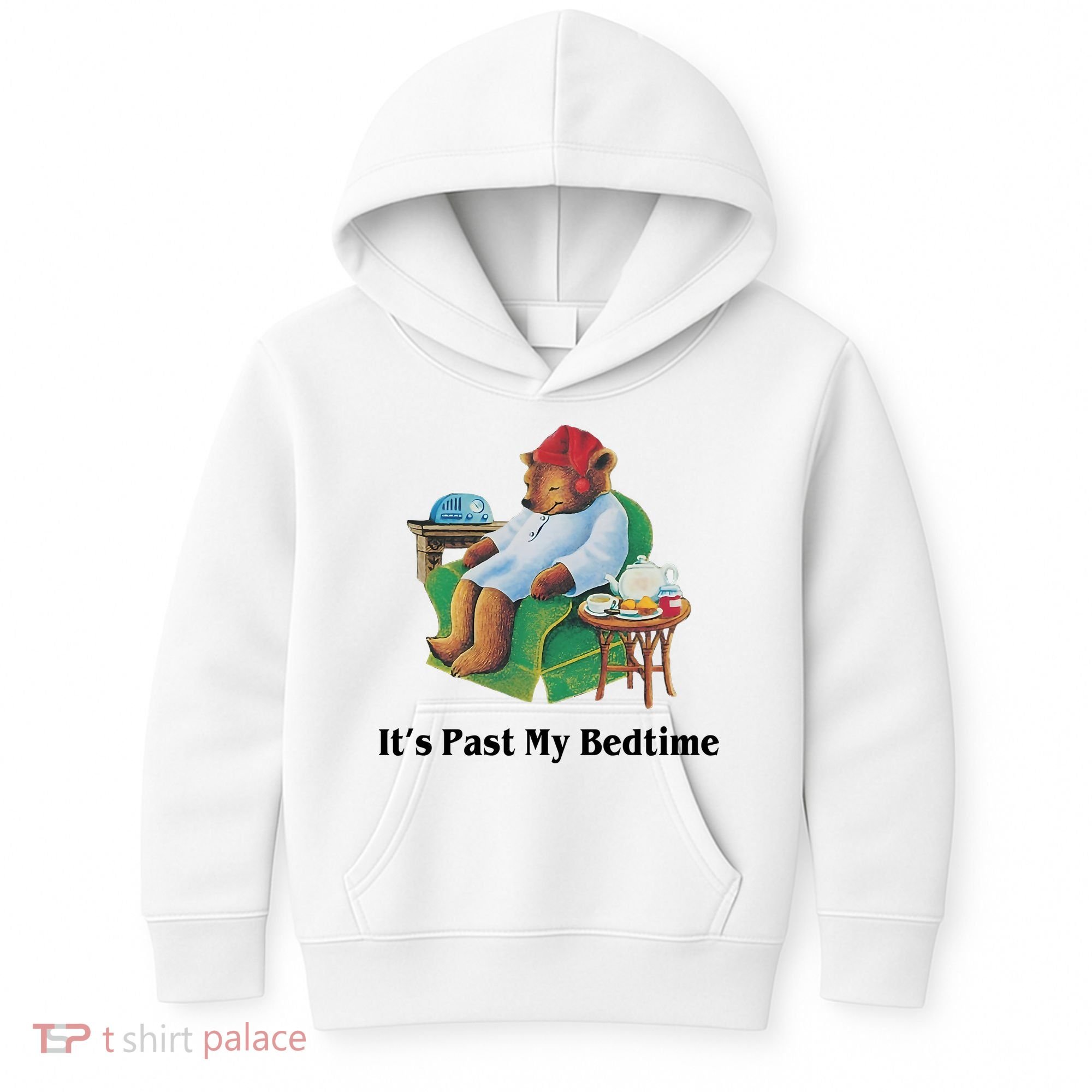 ItS Past My Bedtime Funny Bear Lover Gifts Kids Hoodie