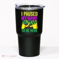 I Paused My Game To Be Here Video Game Beads Mardi Gras Tumbler thumb 0